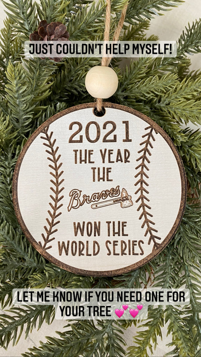 State of Georgia Champions Ornament- Celebratory Georgia/ Braves 2021 mash  up ornament 2021